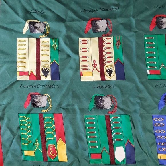 Husaren Regimenter Hussars Uniforms & Hats Silk Scarf Beautiful & Colorful! - Picture 3 of 9